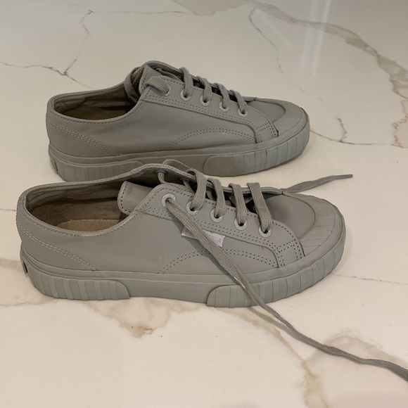 Anthropologie Superga Womens Cownappau Sneakers size 6 EU37 grey leather - Picture 2 of 9